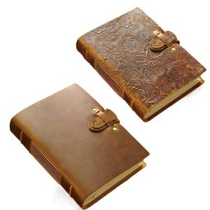GIORGIONE Handmade Leather Bound Journal Genuine Leather Cover Vintage Travel Sketchbook Easy To Carry Blank Pages Sketch Notebook Writing