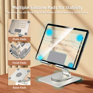 Goojodoq Tablet Stand Holder Aluminum alloy For iPad Pro 12.9/pro 11 /gen 7/gen8/gen9 /10.2 mini6 360 degree rotatable for ipad soporte tablet phone