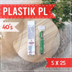 Plastik Display Tebal 5x25 cm 40 Mic Isi 100 Lembar - Plastik Gantung untuk Kemasan Aksesoris & Snack