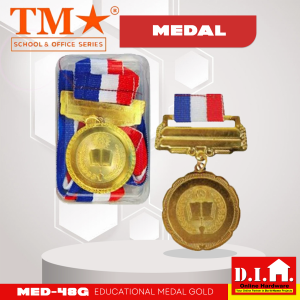 Do It Home TM Educational Medal 5cm BIG Gold MED-48G