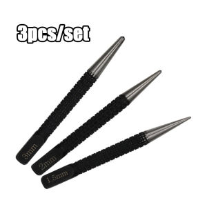 3pcs Center Punch Set Center Impact Location Metal Wood Scribe Adjustable Alloy Steel Hand Tools
