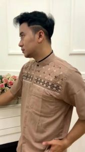 Baju koko bordir pria dewasa terbaru terlaris matt katun adem size M L XL XXL 3L 4L 5L