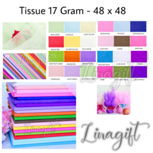 ( 5 Lembar ) TISSUE 17 GRAM - KERTAS BUNGA COTTON PAPER TISSUE TISU FLOWER PAPER