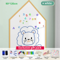 【Magnetic Blackboard/Whiteboard wall sticker】Kids Drawing Board Painting with chalk/marker pen art craft soft whiteboard DIY whiteboard Wall Sticker Erasable Washable Magic Decoration Office classroom white board Learning 黑板白板. 