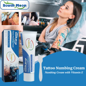 South Moon Tattoo Numbing Cream Pain Relief Cream Temporary Tattoo Pain Healing Ointment Mild And Cleaning Moisturizing Pain Relief Reliever Cream Anesthetic Numbing Tattoo Cream Tattoo Repair Cream Repair Liquid Tattoo Health Care Product 40g
