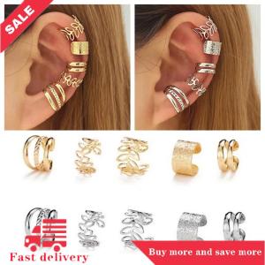 [COD]Flash Delivery 5Pcs Set Of Simple Personality Ear Cuff Alloy Jewelry Classic Ear Accessories For Women Daily Party Wear