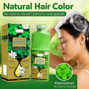 Plant Extract Dye Cream Plant Non-irritating Head Bubble Hair Dye Natural Womens and Mens Pure Official爆款天然泡泡染发剂
