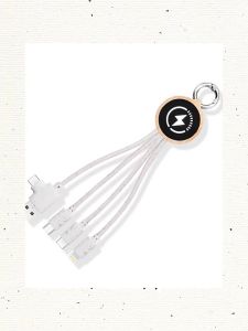 AU Customizable for export in stock: a 2-in-1 bamboo and wood charging cable with three ports a 3-in-1 mobile phone data cable and a fast-charging cable – perfect as a gift