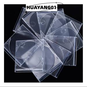 HUAYANG01 [2023 new HOT FASHION] 5 10pcs Household Standard Single Disc Storage Boxes DVD Case CD Case Empty Clear Plastic CD Case Disc CD Box