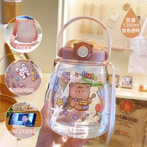 OutingSG® Cute Water Bottle High Capacity  With DIY Stickers