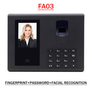 DYNOX Intelligent Face Biometric Fingerprint Password Employee Attendance Machine Checking-in Recorder 2.8 in-ch TFT Screen Infrared Dual-Camera Fast to Identify Support Data output(fingerprint USB card reader clock employee electronic device)