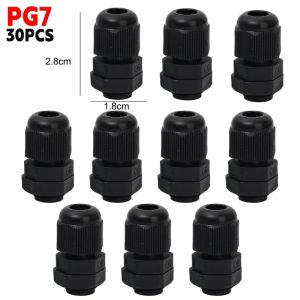 50Pcs IP68 Waterproof Cable Glands Kits Nylon Cable Entry Adjustable Wire Connectors Assortment For Junction Box Wire Pannel Fixing
