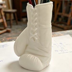 ZGNAY MALL Novelty Boxing Glove Shape Pen Holder 3D Printed Plastic Pen Organizer Creative Stable Base Pencil Case Office Use