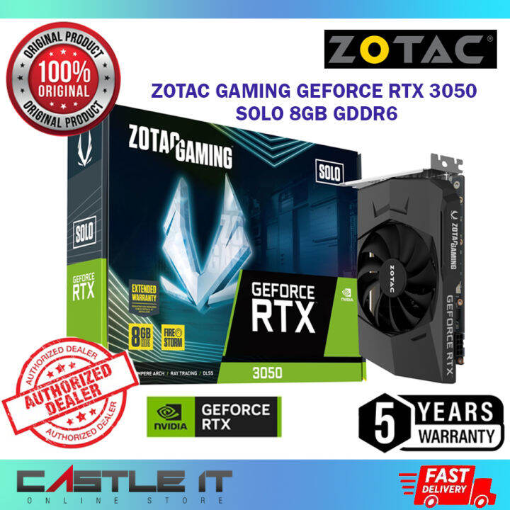 Zotac RTX 3050 8GB ECO SOLO / 6GB SOLO GDDR6 Nvidia GeForce RTX3050 ...