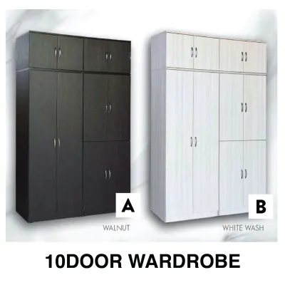 WARDROBE / SWING DOOR WARDROBE 10 DOOR/STORAGE CABINET/CLOTH CABINET/CUPBOARD / CUPBOARD