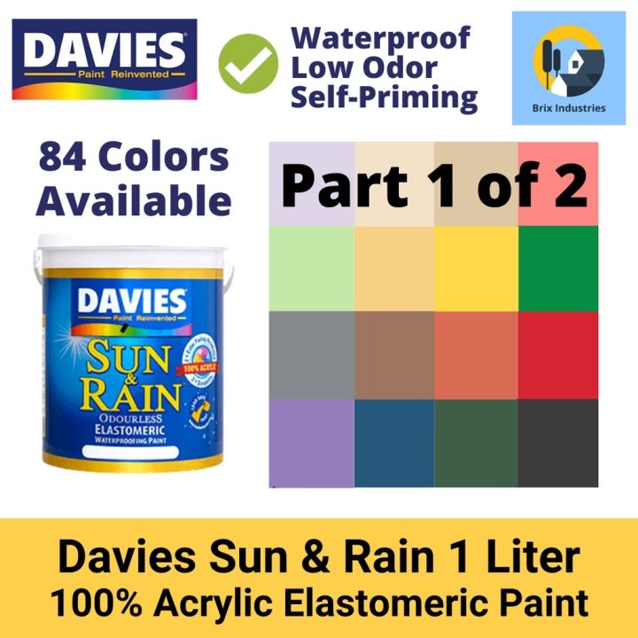 HOT Davies Sun and Rain 1 Liter Elastomeric Paint 100 Acrylic ...