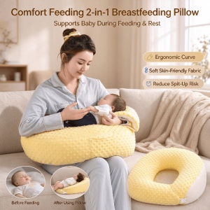 15° Anti Reflux Baby Pillow for Newborn Infant Anti Vomit Wedge Pillow Baby Incline Pillow Detachable Anti-Choking Feeding Pillow