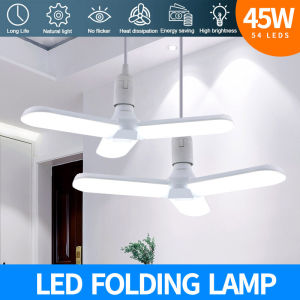 Kingdo Ceiling Light 45W Three Leaf Lamp MINI Foldable Fan Blade Bulb LED Lights