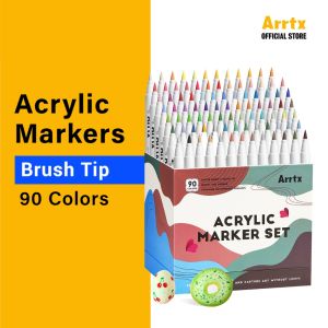 Arrtx 90A Colors Acrylic Markers Brush Tip