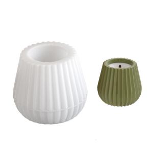 Accessories Mold Holder Mold Unique Shape Flowerpot Mold Silicone Texture for Hand-Making Candlestick