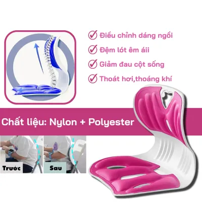GHẾ TỰA LƯNG CHỐNG GÙ CHỈNH DÁNG NGỒI CỰC TỐT - GHẾ NHỰA CÔNG THÁI HỌC ĐIỀU CHỈNH TƯ THẾ TRẺ EM HỌC SINH SINH VIÊN NHÂN VIÊN VĂN PHÒNG