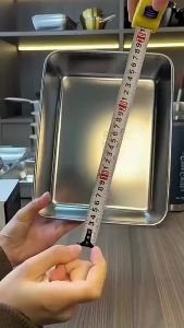 Hộp đựng thức ăn inox 304 size lớn có nắp đậy khay inox đựng thực phẩm không gỉ Vuadienmay