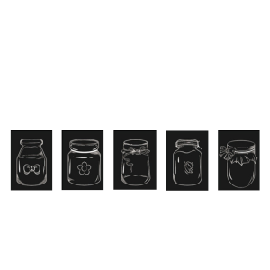 20pcs Deco Sticker DIY Dried Flower Bookmark Waterproof Masson Jar Bottle Glass Can Transparan Scrapbook Sticker