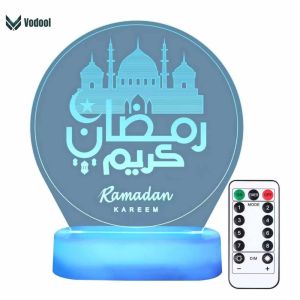 Eid Mubarak Decorations Lights Ornament Atmosphere Lamp Gift Eid Mubarak Decorations Light for Home Holiday Party Decor [UEB Vodool]