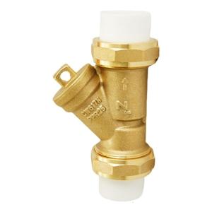 วาล์วตาข่ายเครื่องกรองทองเหลืองด้ายทองเหลืองผู้หญิงวาล์วตัวกรองชนิด Y แบบอินไลน์อุปกรณ์ท่อน้ำ