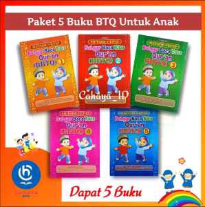 Paket Isi 5 Buku BTQ Untuk Anak Full Colour - Buku Baca Tulis Quran Anak