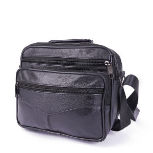 กระเป๋าหนังผู้ชายสะพายข้าง กระเป๋าสะพายหนังแท้กระเป๋าธุรกิจกระเป๋าถือมัลติฟังก์ชั่นความจุขนาดใหญ่ธุรกิจกันน้ำขายส่ง