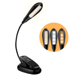 LENCENT ไฟ LED หนังสือ 7 สี 3 สีและโหมดความสว่าง 9 โหมด (ไฟ LED สีอุ่นและสีขาว) ไฟอ่านหนังสือแบบชาร์จ USB สำหรับเด็กคลิปบนหลอดไฟแบตเตอรี่ในตัวสำหรับการเดินทางหนังสือ ฯลฯ [รวมสาย USB]