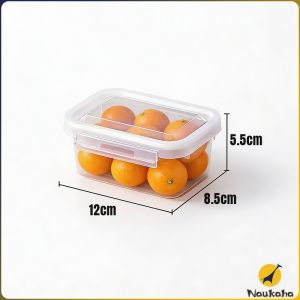 Naukaha 300ml/900ml Refrigerator Freezer Storage Box Kitchen Meat Seafood Fruit Vegetable Clear Sealed Box