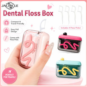 JACIRCLE Dopamine Automatic Pop-Up Dental Floss Press Storage Box Automatic Elastic Dental Floss Out Storage Box Dental