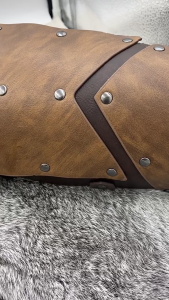 PU Leather Leg Armor Medieval Vintage Leg Gaiter Boots Cover for Historical Reenactments and Role Playing Knight Costume