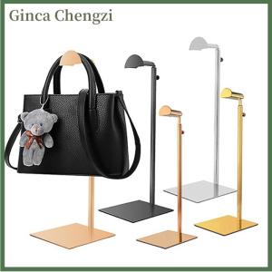 Ginca Có Thể Điều Chỉnh Đánh Bóng Vàng Bạc Treo Túi Túi Xách Kệ Hiển Thị Đứng Ví Túi Xách Chủ Giá Tổ Chức Đứng Lưu Trữ