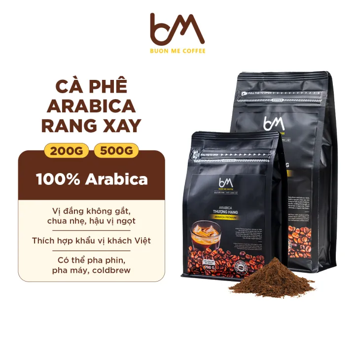Cà Phê Arabica Rang Xay Thượng Hạng Buôn Mê Coffee 200g/500g