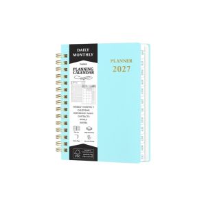 RD5BA7 Efficiency 2027 Yearly Planner Notebook A5 Thick Paper To-do List Notebook Academic Weekly Agenda Simple A5 Agenda Planning Notebook School Office Supplies