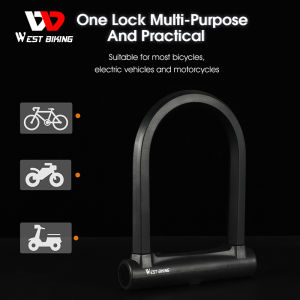 Khóa Chữ U Xe Đạp WEST BIKING Khóa Bánh Xe Đạp 2 Phím Khóa An Toàn Khóa Xe Đạp Địa Hình An Toàn Chống Trộm Phụ Kiện Xe Đạp