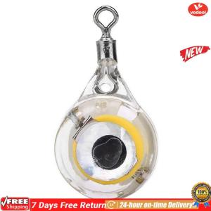 [VOF] 10Pcs Fishing Lure Light Mini Eye Shape Underwater Night Light Lure Battery Powered Luminous Fish Lure for Seawater Freshwater