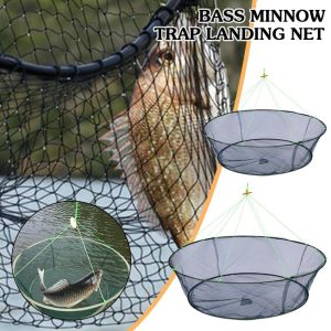 VEROM Big For Fishing Travel Port Prawn Bait Crab Netting Crab Netting Drop Fishing Landing Net For Fish Eels Trap Fish Eels Trap/Cage Cage Prawn Bait Fishing Net Case Shrimp Catcher Crayfish Landing Net Crayfish/Shrimp Catcher Drop Fishing