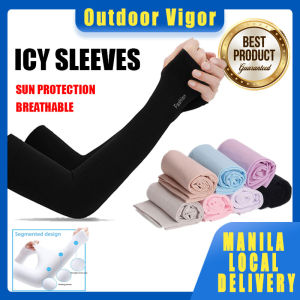 Cycling Arm Cover Running Arm Protection UV Sunscreen Silk Sports Protection Sunscreen Cover Ice Sleeve Mesh Foot Dual-use Ice Silk Gloves