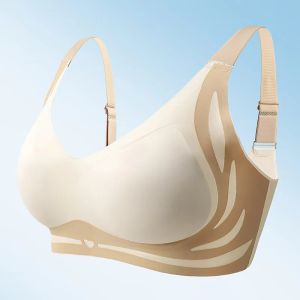 M&C Women Seamless Underwear Gather Push-Up Breasts Anti-Sagging Thin Bra No Steel Ring Lifting Bra