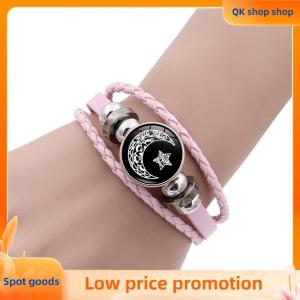 ✨QK shop✨ 2Pcs Luminous Couple Bracelets Sun Moon Adjustable Black Braided Bracelet Friendship Fashion Romantic Jewelry Birthday Gifts