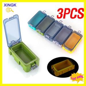 XINGK 3 cái hộp công cụ phát sáng trong bóng tối câu cá hộp lưu trữ mối nối nhỏ hộp lưu trữ phụ kiện bằng nhựa Hộp Đựng Mồi Cứng Cá chép