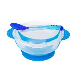 3 in1 Set Baby Feeding Bowl Suction Toddler Non-Slip Silicone