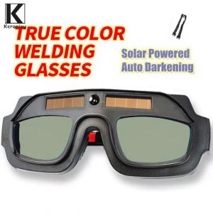Keranixy Solar Auto-Darkening Welding Glasses with Adjustable String Anti-Glare Eye Protection Goggles