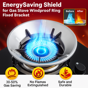 Home gas stove fire gathering energy-saving cover Thickened Cast Iron Windproof Cover