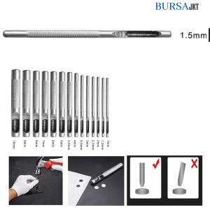 KIT PELUBANG PEMBOLONG SABUK KERAJINAN KULIT PLONG KULIT HOLLOW PUNCH 1 - 10 MM
