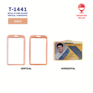 Metal ID Card Case with PVC Cover - Premium Metal CardHolder for Identification - T-1441